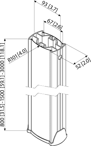 Vogel's Professional Connect-it PUC 2515 - Mounting component (pole) - for LCD display - aluminium - black