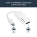 StarTech.com CDP2HD4K60W USB-C to HDMI Adapter - White - 4K 60Hz