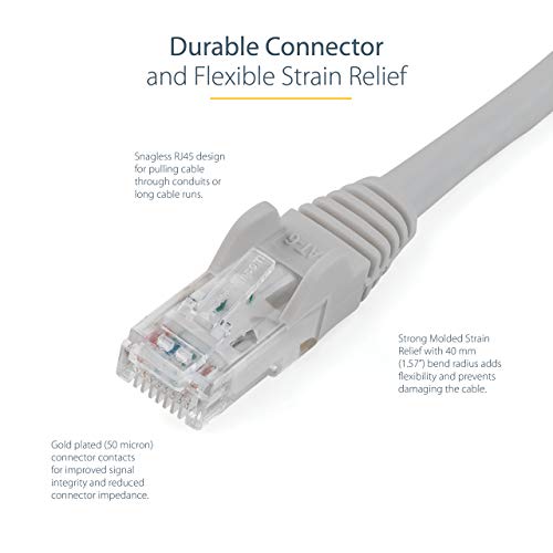 Startech 3m Gray Gigabit Snagless RJ45 UTP Cat6