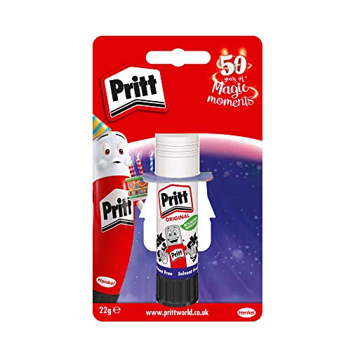 Best Value Pritt Glue Stick, Safe & Child-Friendly Craft Glue for Arts & Crafts Activities, Strong-Hold adhesive for School & Office Supplies, 1x22g Pritt Stick