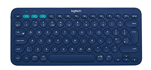 Logitech K380 Multi-Device Bluetooth Keyboard - Keyboard - Bluetooth - UK - blue