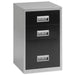 Best Value Pierre Henry 3 Drawer Combi Filing Cabinet A4 - Color: Black/Silver