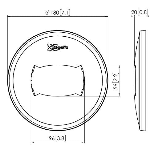 PFA 9108/White ceiling plate cover for PUC 25xx Series (1 cover)White