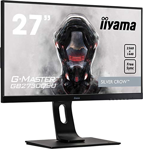 iiyama G-MASTER Silver Crow GB2730QSU-B1 - LED monitor - 27" (27" viewable) - 2560 x 1440 @ 75 Hz - TN - 350 cd/m - 1000:1 - 1 ms - HDMI, DVI-D, DisplayPort - speakers - black