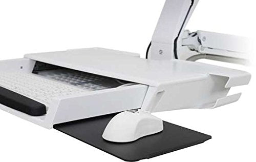 Ergotron StyleView Sit-Stand Combo System with Worksurface - Mounting kit (handle, articulating arm, CPU holder, mouse holder, 2 cable channels, wrist rest, wall track, keyboard tray, wall CPU mount, adjustable monitor arm) - for LCD display / PC equipment - high-grade plastic, durable aluminium - white - screen size: up to 24"