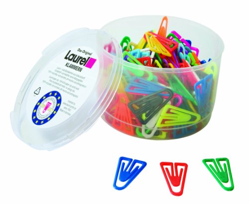 Best Value Laurel Paperclips Plastic Non-magnetising 35mm Assorted Colours Ref 25918 [Pack of 200]