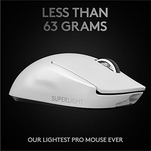 Logitech G Pro X Superlight 25400 DPI RF Wireless Gaming Mouse White