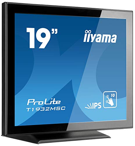 iiyama ProLite T1932MSC-B5X - LED monitor - 19" - touchscreen - 1280 x 1024 - IPS - 250 cd/m - 1000:1 - 14 ms - HDMI, VGA, DisplayPort - speakers - black