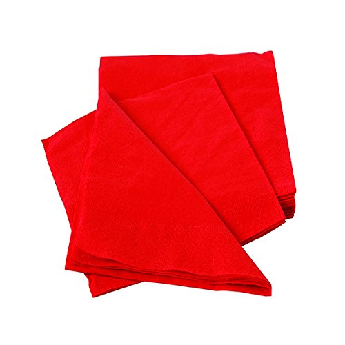 Best Value Maxima VSMAX33/2R Napkins 2-Ply 330 x 330 mm - Red, Pack of 100