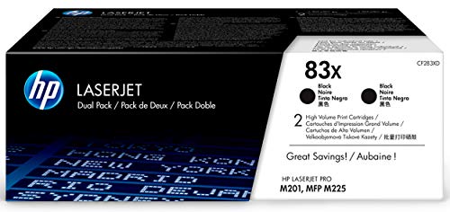 Best Value HP CF283XD 83X High Yield Original LaserJet Toner Cartridges, Black, Pack of 2