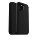 OtterBox Strada Series Folio - Flip cover for mobile phone - leather, polycarbonate, metal latch - shadow black - slim design