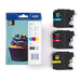 Brother LC123 RainbowPack - 3-pack - High Yield - yellow, cyan, magenta - original - blister with accoustic / electromagnetic alarm - ink cartridge - for Brother DCP-J132, J152, J172, J552, J752, MFC-J245, J470, J650, J6520, J6720, J6920, J870