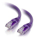 C2G Cat5e Booted Unshielded (UTP) Network Patch Cable - Patch cable - RJ-45 (M) to RJ-45 (M) - 1 m - UTP - CAT 5e - molded, snagless, stranded - purple