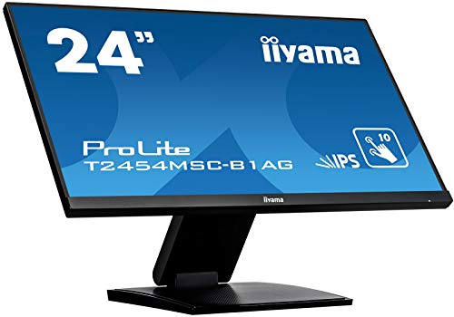 iiyama ProLite T2454MSC-B1AG - LED monitor - 23.8" - touchscreen - 1920 x 1080 Full HD (1080p) @ 60 Hz - IPS - 250 cd/m - 1000:1 - 5 ms - HDMI, VGA - speakers - matte black