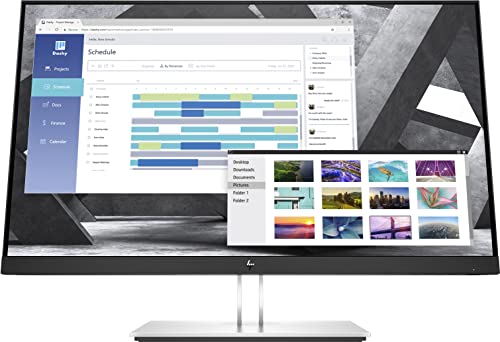 HP E27q G4 - LED monitor - 27" - 2560 x 1440 QHD @ 60 Hz - IPS - 250 cd/m? - 1000:1 - 5 ms - HDMI, VGA, DisplayPort - black