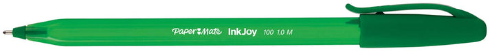 Best Value Paper Mate InkJoy 100 CAP Ball Pen with 1.0 mm Medium Tip, Green, Pack of 50