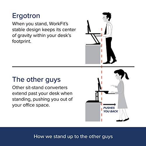 Ergotron WorkFit-T Sit-Stand Desktop Workstation - Stand for LCD display / keyboard / mouse / notebook - black - screen size: up to 30" - desktop