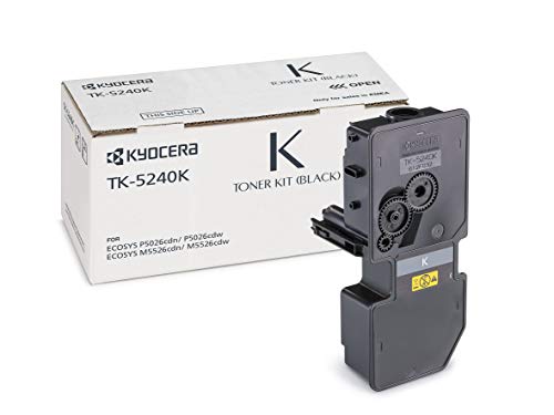 Best Value Kyocera TK-5240K Original Toner Cartridge Black, 1T02R70NL0. For ECOSYS M5526cdn, ECOSYS M5526cdw, ECOSYS P5026cdn, ECOSYS P5026cdw. Amazon Dash Replenishment-Compatible