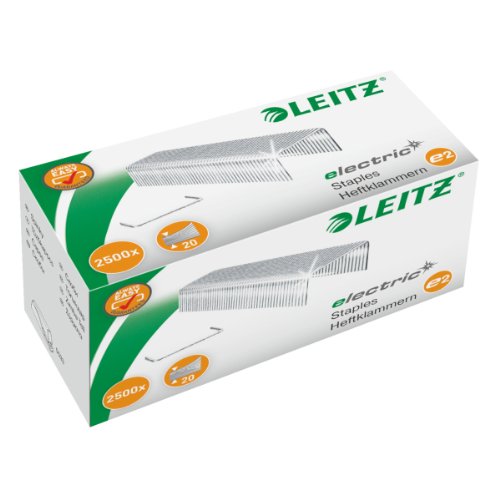 Best Value Leitz 55690000 E2 Staples for Electric Staplers, 2500 Staples, Extra Strong Steel, 6 mm, 20 Sheet Capacity