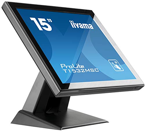 iiyama ProLite T1532MSC-B5AG - LED monitor - 15" - touchscreen - 1024 x 768 @ 75 Hz - TN - 370 cd/m - 700:1 - 8 ms - HDMI, VGA, DisplayPort - speakers - black