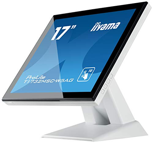 iiyama ProLite T1732MSC-W5AG - LED monitor - 17" - touchscreen - 1280 x 1024 - TN - 250 cd/m - 1000:1 - 5 ms - HDMI, VGA, DisplayPort - speakers - matt white