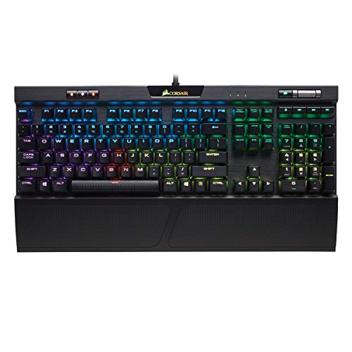 Best Value Corsair K70 RGB MK.2 Mechanical Gaming Keyboard (Cherry MX Silent Switches: Linear and Quiet, Per Key Multi-Colour RGB Backlighting, Aluminium Chassis, QWERTY UK Layout) - Black