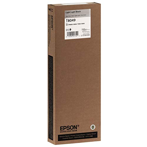 Epson T804900 - 700 ml - light light black - original - ink cartridge - for SureColor SC-P6000, SC-P7000, SC-P7000V, SC-P8000, SC-P9000, SC-P9000V