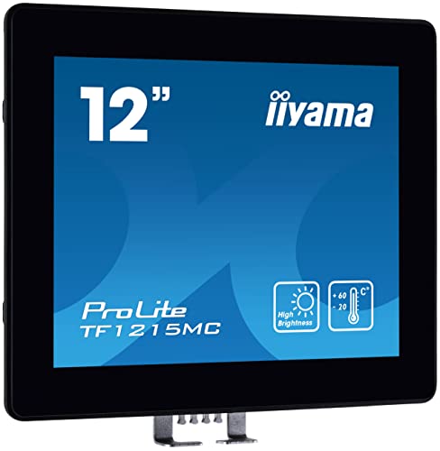 iiyama ProLite TF1215MC-B1 - LED monitor - 12.1" - open frame - touchscreen - 1024 x 768 - IPS - 540 cd/mâ‰¤ - 1000:1 - 25 ms - HDMI, VGA, DisplayPort - black