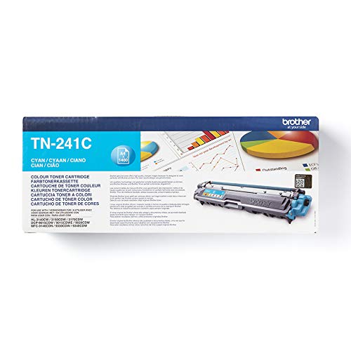 Brother TN241C - Cyan - original - toner cartridge - for Brother DCP-9015, DCP-9020, HL-3140, HL-3150, HL-3170, MFC-9140, MFC-9330, MFC-9340