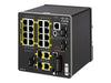 Cisco Industrial Ethernet 2000 Series - Switch - Managed - 16 x 10/100 (PoE+) + 2 x combo Gigabit SFP - DIN rail mountable - PoE+