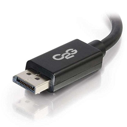 C2G 7M 8K DisplayPort-Kabel mit Verriegelungslaschen 8K UHD Ultra High Definition DisplayPort-Stecker-zu-Stecker-Computermonitorkabel Schwarz