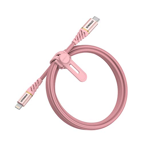 OtterBox Premium - USB cable - USB-C (M) to USB-C (M) - USB 2.0 - 3 A - 1 m - Power Delivery support - shimmer rose pink