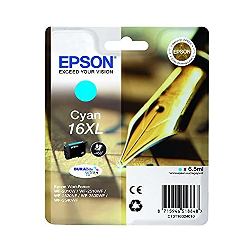 Epson 16XL - 12.9 ml - XL - black - original - blister - ink cartridge - for WorkForce WF-2010, 2510, 2520, 2530, 2540, 2630, 2650, 2660, 2750, 2760