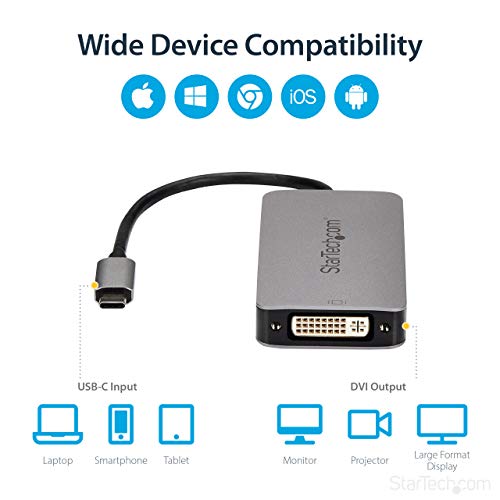 StarTech.com USB 3.1 Type-C to Dual Link DVI-D adapter - 2560 x 1600 - Active USB-C to DVI Video Adapter Converter (CDP2DVIDP)