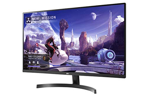 LG 32QN600 - LED monitor - 32" (31.5" viewable) - 2560 x 1440 QHD - IPS - 350 cd/m - 1000:1 - HDR10 - 5 ms - 2xHDMI, DisplayPort - black texture