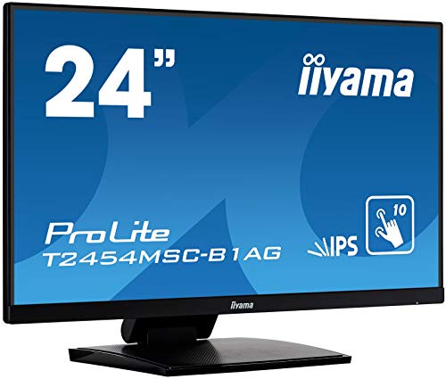 iiyama ProLite T2454MSC-B1AG - LED monitor - 23.8" - touchscreen - 1920 x 1080 Full HD (1080p) @ 60 Hz - IPS - 250 cd/m - 1000:1 - 5 ms - HDMI, VGA - speakers - matte black