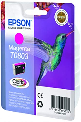 Epson T0803 - 7.4 ml - magenta - original - blister - ink cartridge - for Stylus Photo P50, PX650, PX660, PX700, PX710, PX720, PX730, PX800, PX810, PX820, PX830