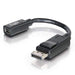 C2G 15cm DisplayPort to Mini DisplayPort Adapter Converter 4K UHD - DP Male to Mini DP Female - Black - DisplayPort cable - Mini DisplayPort (F) to DisplayPort (M) - 15 cm - black