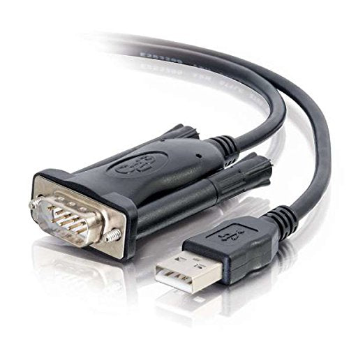 C2G Serial RS232 Adapter Cable - USB / serial cable - USB (M) to DB-9 (M) - 1.5 m - black