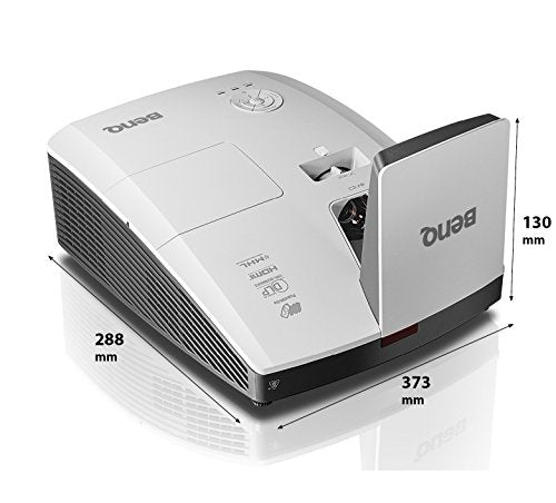 MX854UST DLP, XGA, UST Ultra Short-throw(Mirror-type) Projector, Throw Ratio: 0.43, Brightness: 3500 AL, High contrast ratio 10000:1, Vertical lens shift, HDMI 1.4a x2, Networking control (RJ45), Noise level: 29db(Eco mode), 6000 hrs lamp life (Smart Eco Mode),SmartEco, Computer in x 2, Monitor out, Audio out, 10W speaker x2, USB power supply (to PT02/PT12), 5 kg, Wall mount included, Optional interactive kit(PW01U & PT02/PT12)