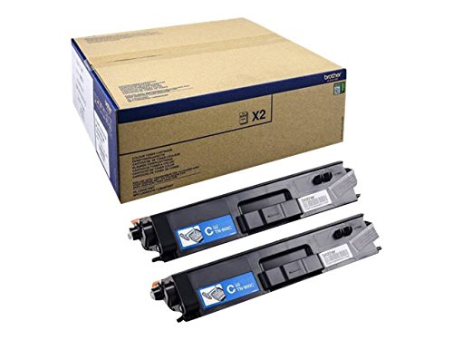 Brother TN900C - 2-pack - cyan - original - toner cartridge - for Brother HL-L9200CDWT, HL-L9300CDWT, HL-L9300CDWTT, MFC-L9550CDW, MFC-L9550CDWT