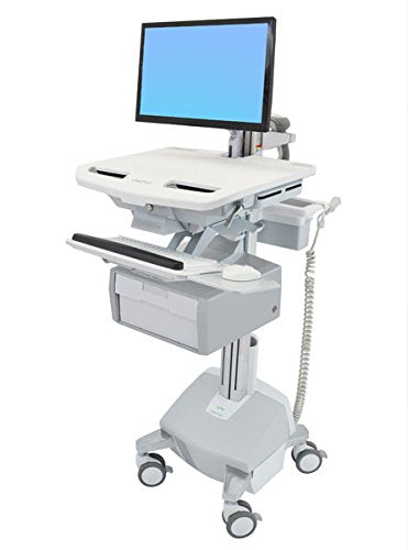 Ergotron StyleView Cart with LCD Arm, LiFe Powered, 1 Tall Drawer - Cart - for LCD display / PC equipment (open architecture) - lockable - aluminium, zinc-plated steel, high-grade plastic - screen size: up to 24" - 40 Ah - lithium