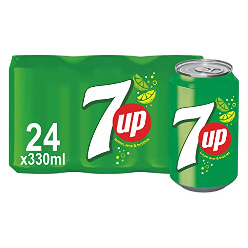 Best Value 7UP Sparkling Lemon and Lime Drink Cans, 330ml (Pack of 24)