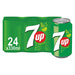 Best Value 7UP Sparkling Lemon and Lime Drink Cans, 330ml (Pack of 24)