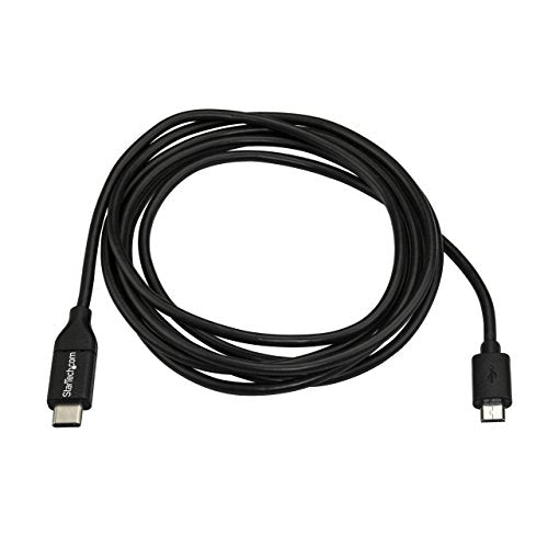 StarTech.com USB C to Micro USB Cable 2m 6ft - USB-C to Micro USB Charge Cable - USB 2.0 Type C to Micro B - Thunderbolt 3 Compatible (USB2CUB2M)