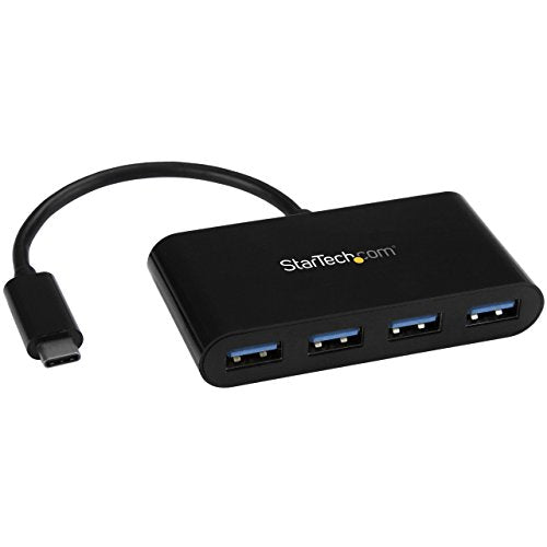 StarTech.com HB30C4AB 4-Port USB-C Hub - USB-C to 4x USB-A - USB 3.0 Hub - Bus Powered