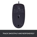 Logitech Wired Mouse Desktop 3-Button Black