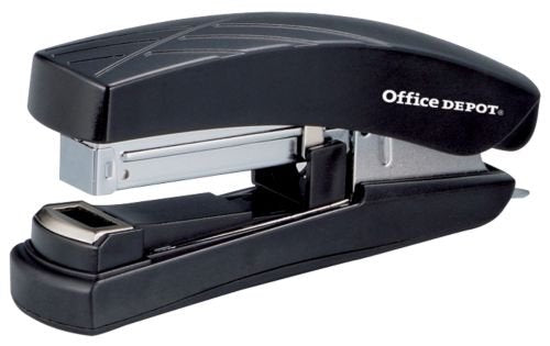 Best Value Flat Clinch Stapler Full Strip (30 Sheets) All Metal Design Extra Soft-Grip Handle, Modern & Stylish Black/Blue