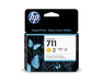 HP 711 - CZ132A - 1 x Yellow - Ink cartridge - For DesignJet T120 ePrinter, T520 ePrinter