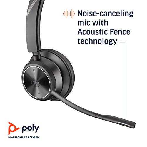 Poly Savi 7320 Stereo Wireless Binaural DECT Headset Optimised for Microsoft Teams Up to 13 Hours Talk Time